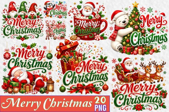 Download Merry Christmas Sublimation Png Bundle - Merry christmas Collection